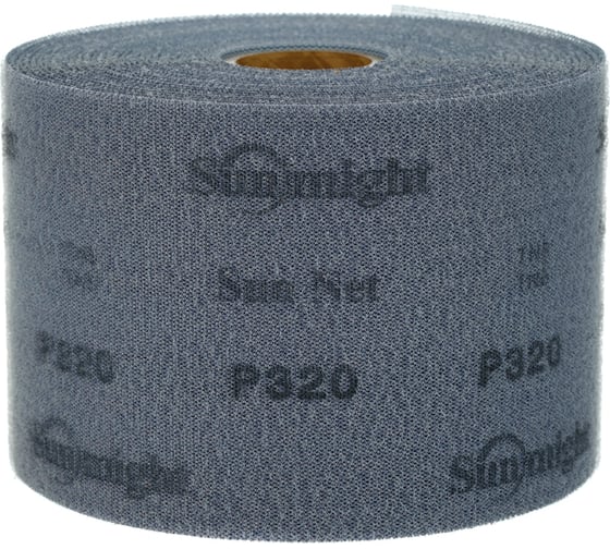 Шлифовальный материал SUN NET CERAMIC X713T в рулонах 115 мм х 10 м, на липучке, сетка, P 320 SUNMIGHT 35514