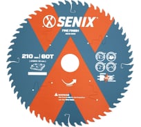 Диск пильный по дереву 210х30 мм, 60Т SENIX AECS-0010