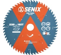 Диск пильный по дереву 235х30 мм, 60Т SENIX AECS-0013