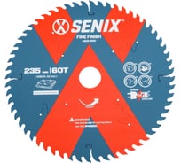 Диск пильный по дереву 235х30 мм, 60Т SENIX AECS-0013