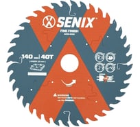 Диск пильный по дереву 140х20 мм, 40Т SENIX AECS-0002