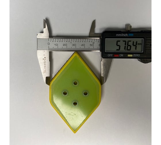 Ромбовидная опорная тарелка 92x58 мм, 4 отверстия Vitatools PD-92x58-4