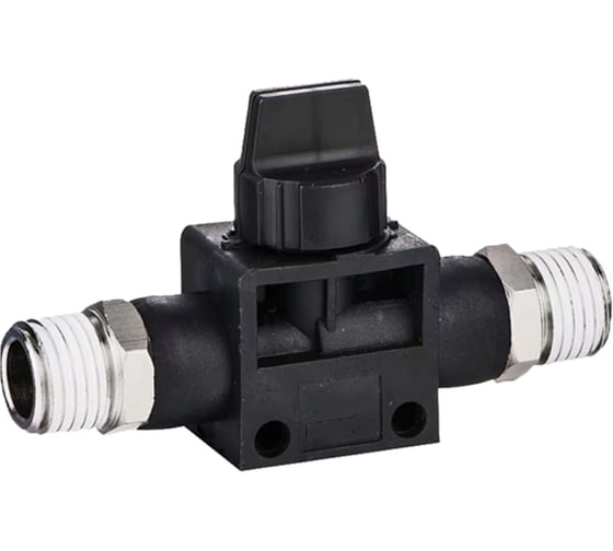 Фитинг прямой с краном, резьба 3/8-1/2", пластик, тип HVSS, TITAN LOCK TLP-HVSS04-03