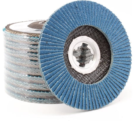 Набор шлифовальных лепестковых кругов КЛТ P80 плоские, 125 мм, X-lock/22.2 мм Альфадиск 5443