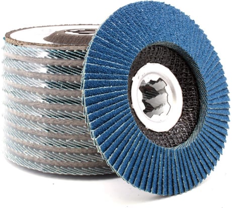 Набор шлифовальных лепестковых кругов КЛТ P80 конические, 125 мм, X-lock/22.2 мм Альфадиск 5481