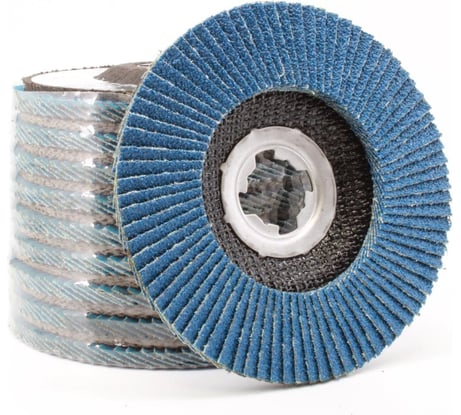 Набор шлифовальных лепестковых кругов КЛТ P40 плоские, 125 мм, X-lock/22.2 мм Альфадиск 5429