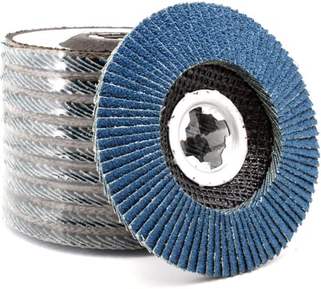 Набор шлифовальных лепестковых кругов КЛТ P40 конические, 125 мм, X-lock/22.2 мм Альфадиск 5467