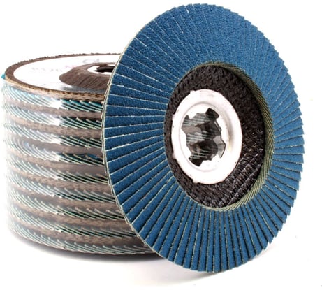 Набор шлифовальных лепестковых кругов КЛТ P120 конические, 125 мм, X-lock/22.2 мм Альфадиск 5498