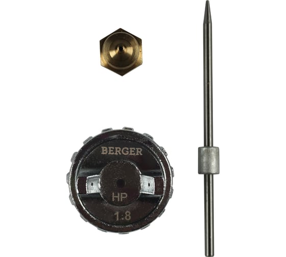 Комплект сменный сопло+игла+дюза 1.8 мм для краскопульта ГРАУ HP Berger BG BG1372