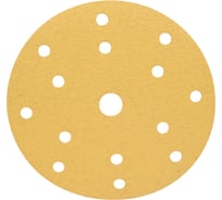 Самозацепляемый круг GOLD 150 мм, 15 отверстий, P100, 50 шт Orientcraft G15010015