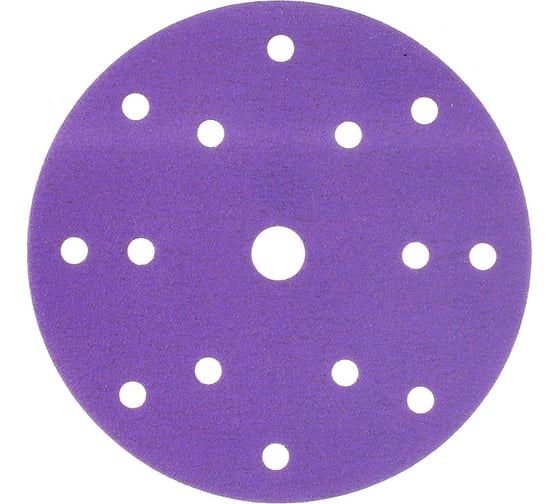 Самозацепляемый круг Orientcraft CERAMIC, 150 мм, 15 отверстий, P80, 50 штук C1508015 1