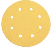 Самозацепляемый круг GOLD 180 мм, 8 отверстий, P80, 50 шт Orientcraft G180808
