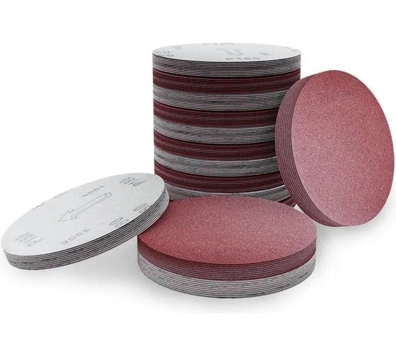 Шлифовальные круги на липучке 125 мм, P1000, 100 штук Vitatools R-125-P1000-100-0