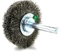 Щетка дисковая 50х17 мм, хвостовик 6 мм, ворс, гофрированная нержавеющая сталь 0,2 мм, до 15000 об/мин EuroBrush 504.342-0002