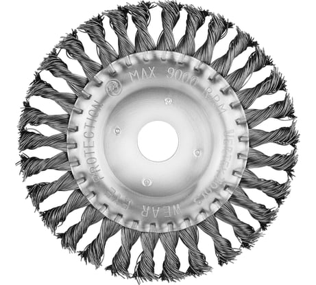 Щетка плоская (150х22 мм; крученая проволока) для УШМ vertextools 12100-150
