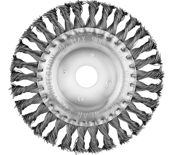 Щетка плоская (150х22 мм; крученая проволока) для УШМ vertextools 12100-150 1
