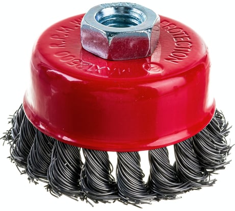 Щетка-чашка (75 мм; М14; крученая проволока) для УШМ vertextools 12200-075