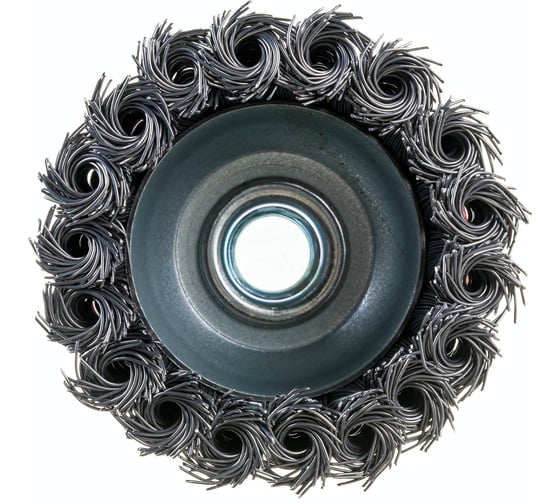 Щетка-чашка (75 мм; М14; крученая проволока) для УШМ vertextools 12200-075