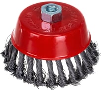 Щетка-чашка (125 мм; М14; крученая проволока) для УШМ vertextools 12200-125