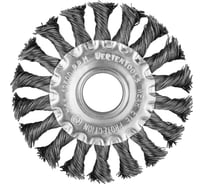 Щетка плоская (100х22 мм; крученая проволока) для УШМ vertextools 12100-100