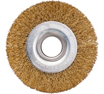 Щетка плоская (100х22 мм; латунированная проволока) для УШМ vertextools 12099-100