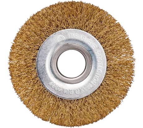 Щетка плоская (100х22 мм; латунированная проволока) для УШМ vertextools 12099-100