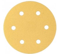 Самозацепляемый круг Orientcraft GOLD 225 мм, 6 отверстий, P80, 50 шт 10910225680