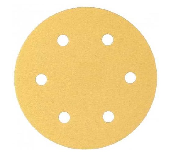 Самозацепляемый круг Orientcraft GOLD 225 мм, 6 отверстий, P80, 50 шт 10910225680 1