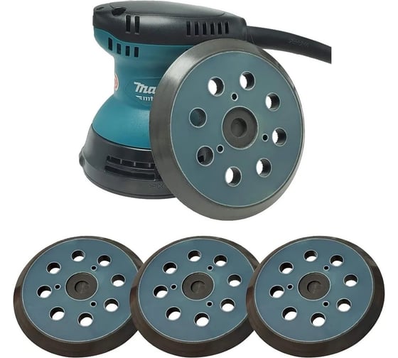 Комплект из опорной тарелки Vitatools подошва, 125 мм, для Makita (Макита), DeWalt, Vitatооls,10 шт PD-125-8-3-B-10