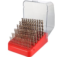 Набор сверл по металлу 1-10мм, DIN338 HSSE-Co5 130 PRO, 91шт H-Tools 215223PRO