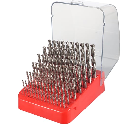 Набор сверл по металлу 1-10мм, DIN338 HSS-G 118 PRO, 91шт H-Tools 214223PRO 1