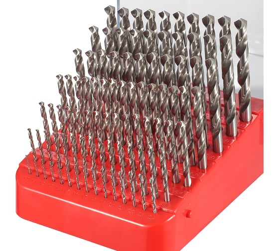 Набор сверл по металлу 1-10мм, DIN338 HSS-G 118 PRO, 91шт H-Tools 214223PRO