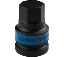Бита ударная торцевая KING TONY 1", HEX, 36 мм, L = 80 мм 801536M