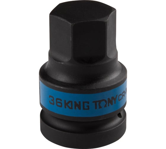 Бита ударная торцевая KING TONY 1", HEX, 36 мм, L = 80 мм 801536M 1