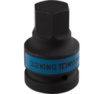 Бита ударная торцевая KING TONY 1", HEX, 32 мм, L = 80 мм 801532M
