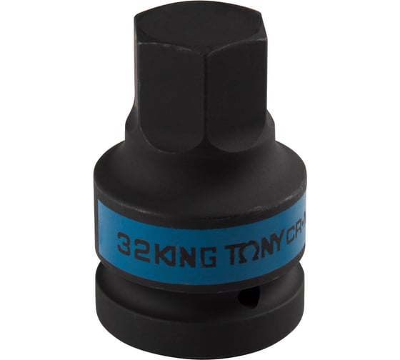 Бита ударная торцевая KING TONY 1", HEX, 32 мм, L = 80 мм 801532M 1