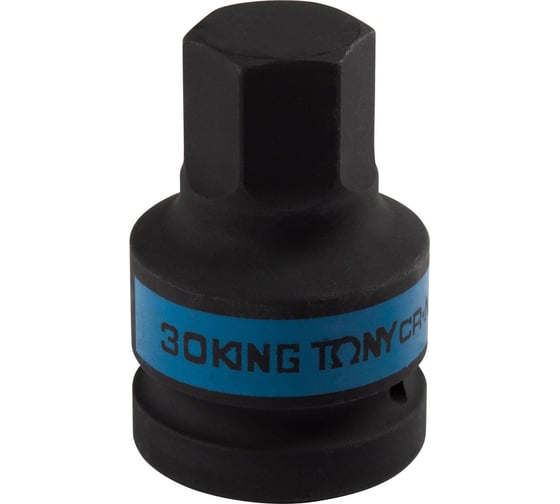 Бита ударная торцевая KING TONY 1", HEX, 30 мм, L = 80 мм 801530M