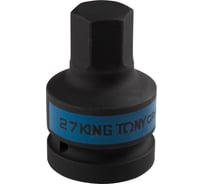Бита ударная торцевая KING TONY 1", HEX, 27 мм, L = 80 мм 801527M