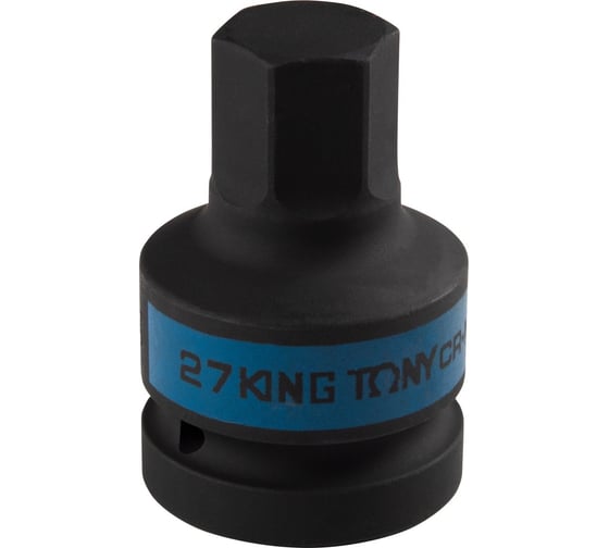 Бита ударная торцевая KING TONY 1", HEX, 27 мм, L = 80 мм 801527M 1