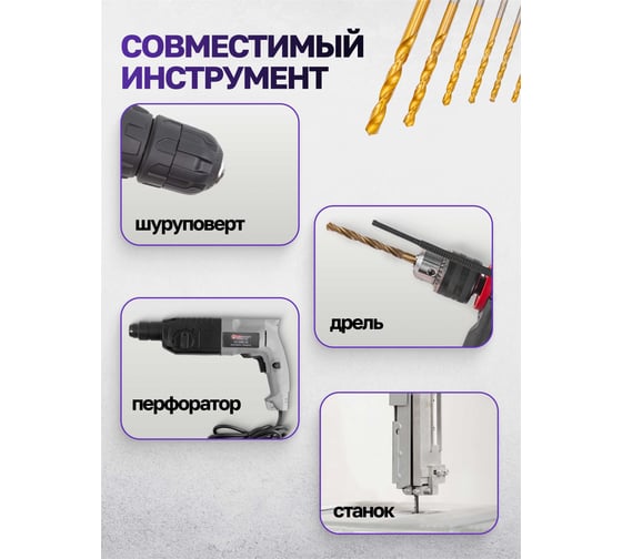 Сверла по металлу MEGATOOLS набор 19 предметов (1-10 мм) MT-924U19(60708)