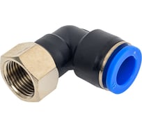 Пневмофитинг цанговый L-образный с внутренней резьбой HIMPT PLF 12-03 (R3/8) 00-00008557