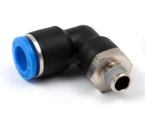 Пневмофитинг цанговый L-образный с наружной резьбой HIMPT PL 10-03 (R3/8) 00-00008565