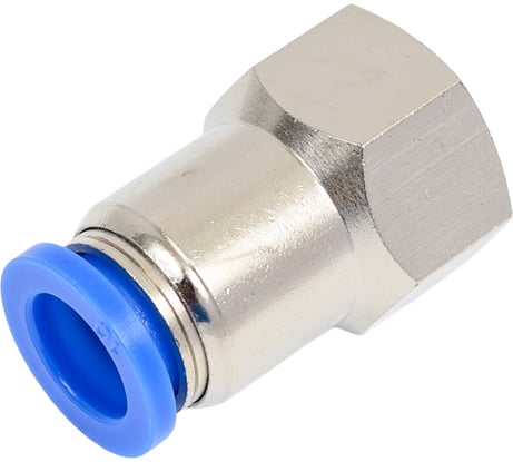 Пневмофитинг цанговый прямой с внутренней резьбой HIMPT PCF 10-03 (R3/8) 00-00008600
