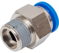 Пневмофитинг цанговый прямой с наружной резьбой HIMPT PC 12-03 (R3/8) 00-00008612