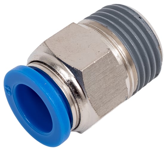 Пневмофитинг цанговый прямой с наружной резьбой HIMPT PC 12-04 (R1/2) 00-00004723