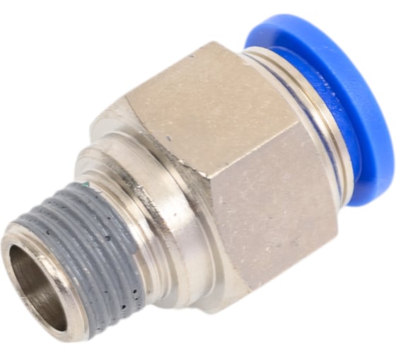 Пневмофитинг цанговый прямой с наружной резьбой HIMPT PC 12-02 (R1/4) 00-00005205