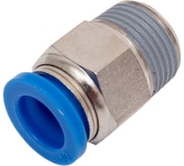 Пневмофитинг цанговый прямой с наружной резьбой HIMPT PC 10-03 (R3/8) 00-00008610
