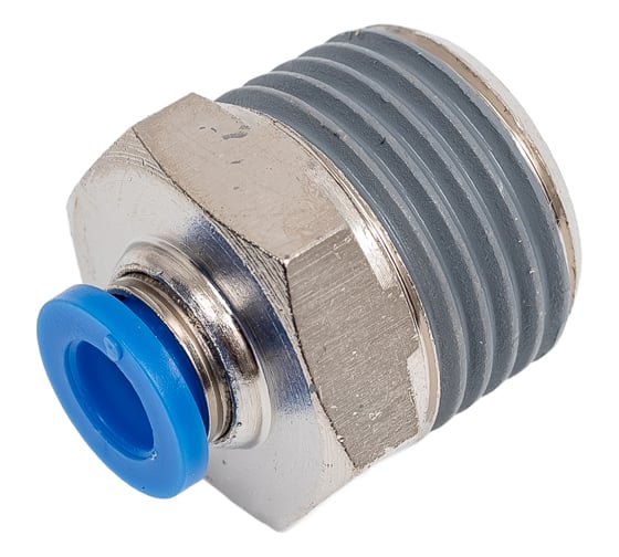 Пневмофитинг цанговый прямой с наружной резьбой HIMPT PC 6-04 (R1/2) 00-00008607