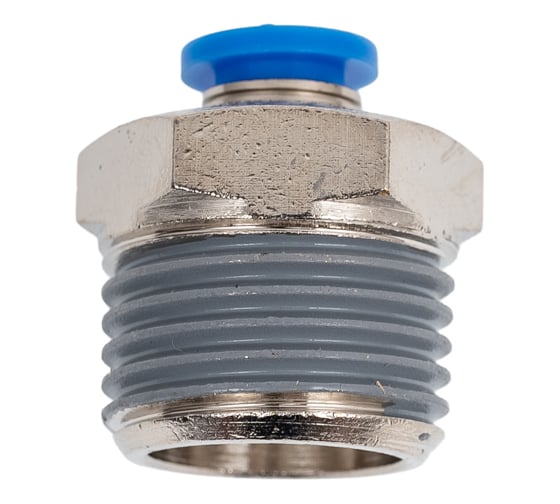 Пневмофитинг цанговый прямой с наружной резьбой HIMPT PC 6-04 (R1/2) 00-00008607