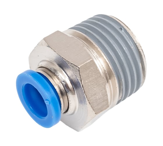 Пневмофитинг цанговый прямой с наружной резьбой HIMPT PC 8-04 (R1/2) 00-00008609
